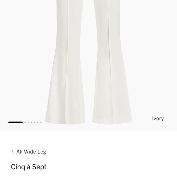 Cinq à Sept Billie White Flare Pants - Picture 5 of 9